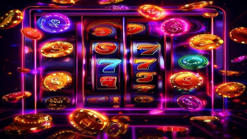 Minh họa giao diện game Nổ Hũ slot với biểu tượng Wild và Scatter